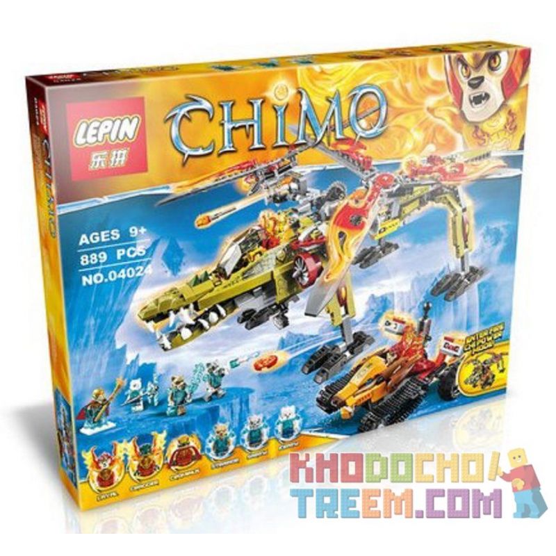 NOT Lego LEGENDS OF CHIMA KING CROMINUS' RESCUE 70227 Bela Lari 10358 LEPIN 04024 xếp lắp ráp ghép mô hình CUỘC GIẢI CỨU VUA CROMINUS CỦA Bộ Tộc Thú 863 khối