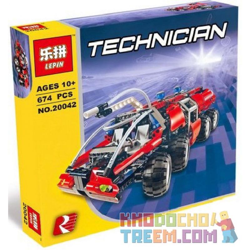 NOT Lego RESCUE TRUCK 8454 LEPIN 20042 xếp lắp ráp ghép mô hình XE CỨU HỘ Technic Kỹ Thuật Công Nghệ Cao Mô Hình Phương Tiện 634 khối