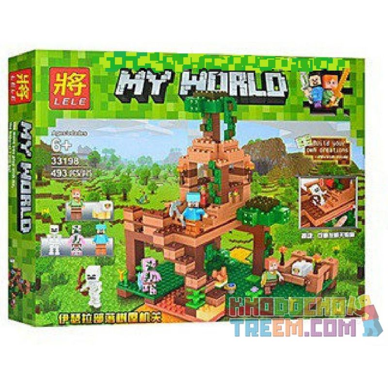 LELE 33198 Xếp hình kiểu Lego MINECRAFT My World Ysera Tribe Treehouse Thế Giới Sinh Tồn 493 khối