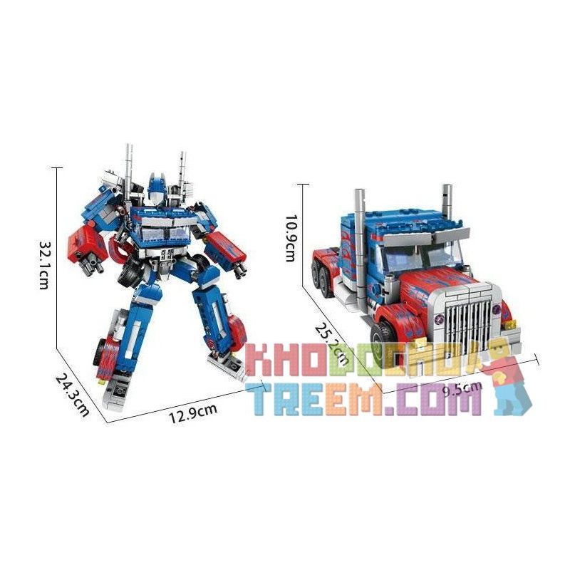 PanlosBrick 621018 Panlos Brick 621018 non  ROBOT BIẾN HÌNH 8 TRONG 1 bộ đồ chơi xếp lắp ráp ghép mô hình Transformers ROBOT 8IN1 Robot Đại Chiến Người Máy Biến Hình 833 khối