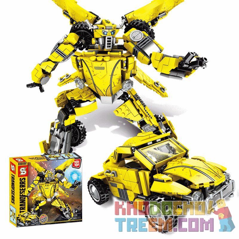 SHENG YUAN SY 1228 Xếp hình kiểu Lego TRANSFORMERS Transforming Robot Bumblebee Người Máy Biến Hình Bumblebee 2 Trong 1 lắp được 2 mẫu 693 khối