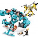 Enlighten 3006 Qman 3006 non Lego CUỘC ĐẠI CHIẾN TRÊN SÂN CỎ bộ đồ chơi xếp lắp ráp ghép mô hình Transformers SUPER SOCCER Robot Đại Chiến Người Máy Biến Hình 525 khối