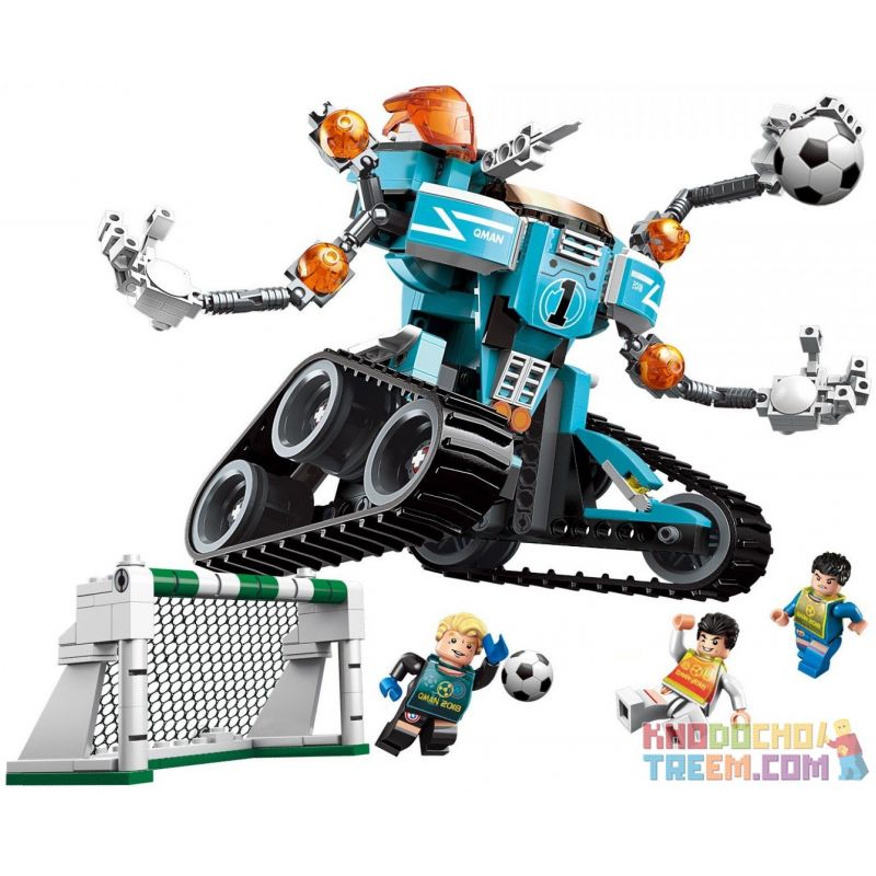 Enlighten 3003 Qman 3003 non Lego THỦ MÔN NGƯỜI MÁY BIẾN HÌNH bộ đồ chơi xếp lắp ráp ghép mô hình Transformers SUPER SOCCER Robot Đại Chiến Người Máy Biến Hình 345 khối