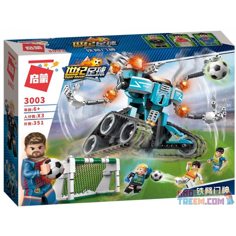 Enlighten 3003 Qman 3003 non  THỦ MÔN NGƯỜI MÁY BIẾN HÌNH bộ đồ chơi xếp lắp ráp ghép mô hình Transformers SUPER SOCCER Robot Đại Chiến Người Máy Biến Hình 345 khối
