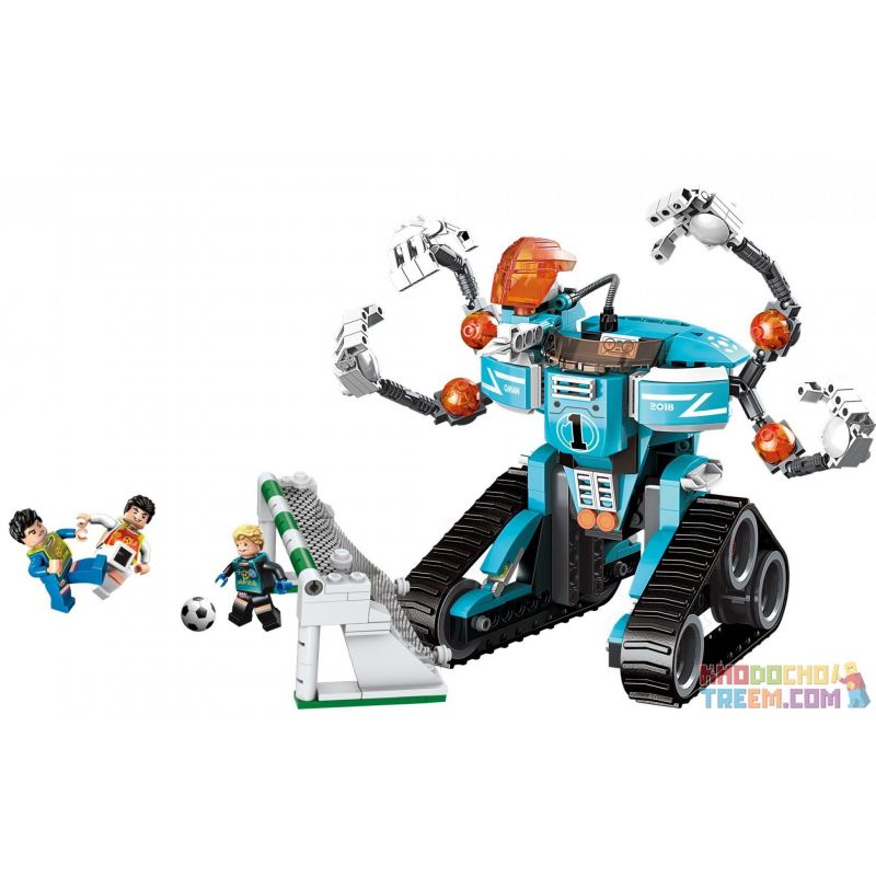 Enlighten 3003 Qman 3003 non  THỦ MÔN NGƯỜI MÁY BIẾN HÌNH bộ đồ chơi xếp lắp ráp ghép mô hình Transformers SUPER SOCCER Robot Đại Chiến Người Máy Biến Hình 345 khối