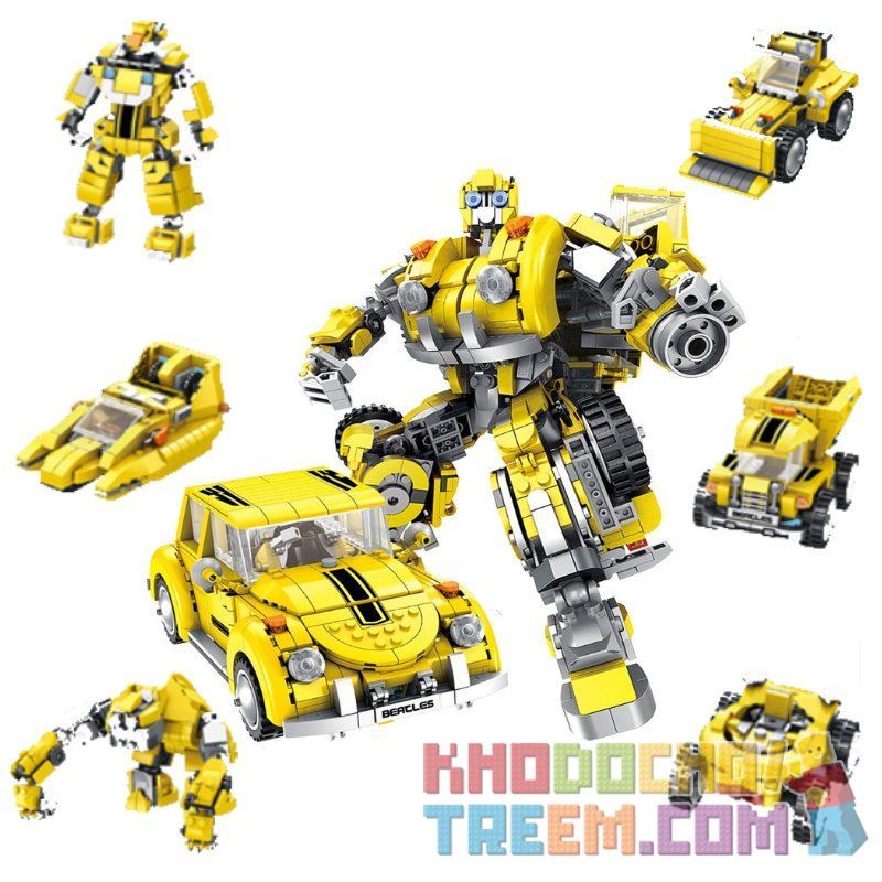 PanlosBrick - Panlos Brick 621019 Xếp hình kiểu Lego TRANSFORMERS Robot 8in1 Transforming Robot Bumblebee Robot Biến Hình Bumblebee 8 Trong 1 lắp được 8 mẫu 1033 khối