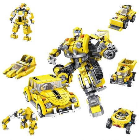 PanlosBrick 621019 Panlos Brick 621019 non  ROBOT BIẾN HÌNH BUMBLEBEE 8 TRONG 1 bộ đồ chơi xếp lắp ráp ghép mô hình Transformers ROBOT 8IN1 Robot Đại Chiến Người Máy Biến Hình 1033 khối