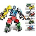 SEMBO 103225 103226 103227 103228 non Lego NGƯỜI MÁY BIẾN HÌNH KẾT HỢP 7 LOẠI Ô TÔ THÀNH ROBOT bộ đồ chơi xếp lắp ráp ghép mô hình Transformers MECHA OF STEEL Robot Đại Chiến Người Máy Biến Hình 777 khối