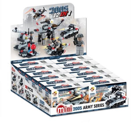 QIZHILE 2005 Xếp hình kiểu  MILITARY ARMY Military Equipment 12 In 1 Phương Tiện Quân Sự 12 Trong 1 547 khối