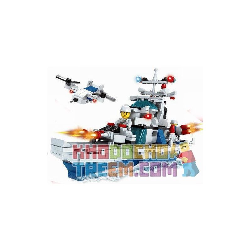 LE DI PIN 18002 Xếp hình kiểu  CREATOR 3 IN 1 Six-in-one Destroyer Chiến Hạm 6 Trong 1 497 khối