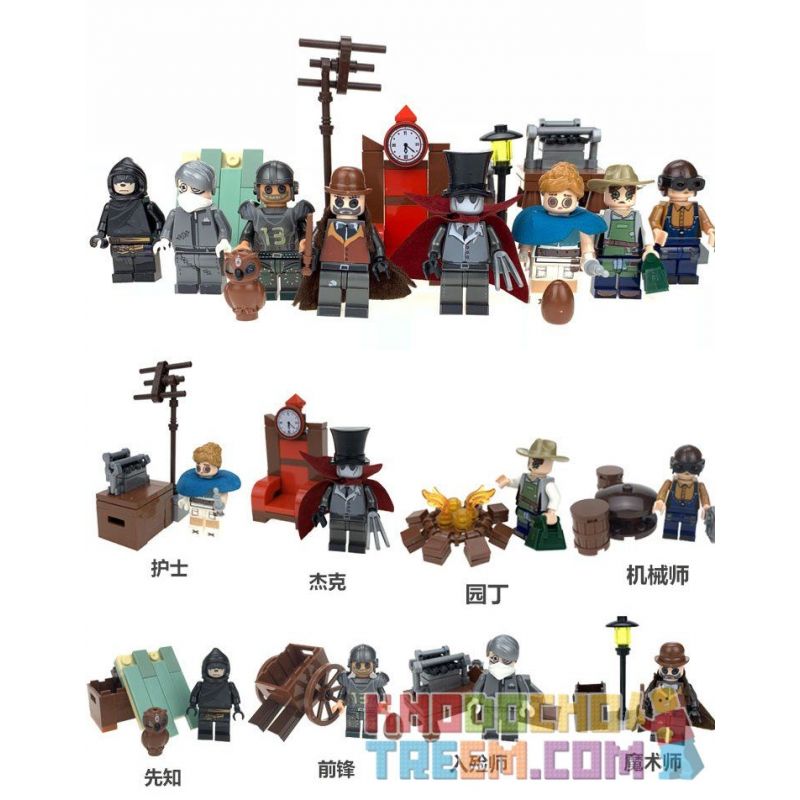 LELE 39172 non Lego 8 NHÂN VẬT TRONG GAME IDENTITY bộ đồ chơi xếp lắp ráp ghép mô hình Identity V Tính Cách Thứ 5