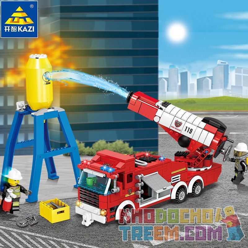 Kazi KY80518 80518 non  XE VÒI RỒNG PHÒNG KHÔNG TURBOJET CỨU HỘ XÁC TÀU 1 ĐẾN 2 bộ đồ chơi xếp lắp ráp ghép mô hình Fire Rescure FIRE RESCUE Cứu Hỏa 440 khối