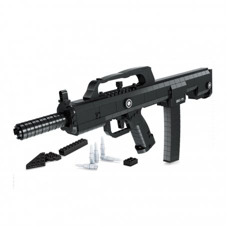 AUSINI 22805 Xếp hình kiểu  BLOCK GUN Automatic Rifle QBZ Súng Trường Tự động QBZ 493 khối