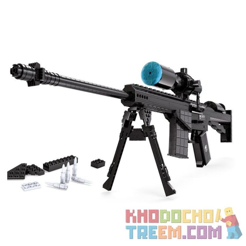 AUSINI 22707 Xếp hình kiểu Lego BLOCK GUN M107 Sniper Rifle Súng Ngắm Bắn Tỉa M107 527 khối