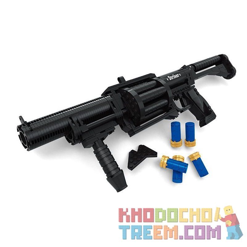 AUSINI 22709 Xếp hình kiểu Lego BLOCK GUN Striker Shotgun Súng Shotgun Ổ Xoay 373 khối