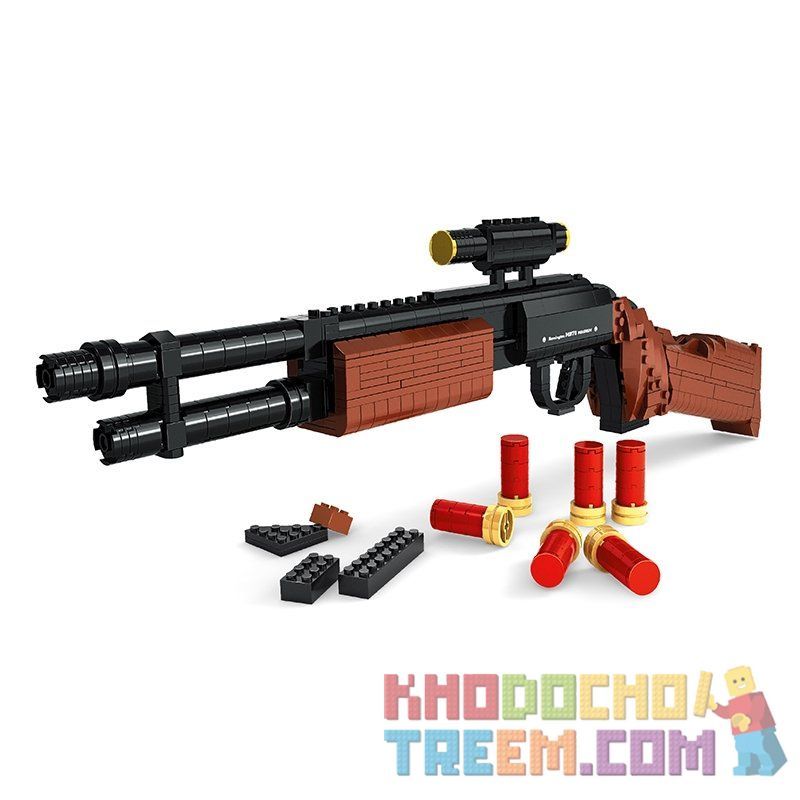 AUSINI 22804 Xếp hình kiểu Lego BLOCK GUN M870 Shotgun Súng Shotgun M870 527 khối