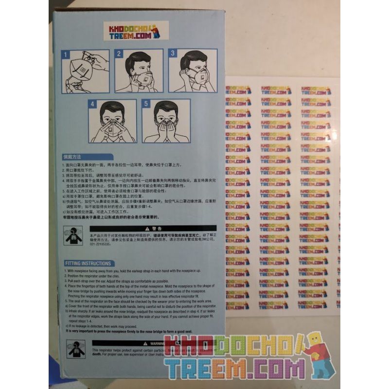 Khẩu trang 3M 9501VT KN95 lọc hơn 95% bụi siêu mịn PM2.5 có van thở, đeo tai, chun tổng hợp, chính hãng tốt hơn 3M 9001V chỉ lọc