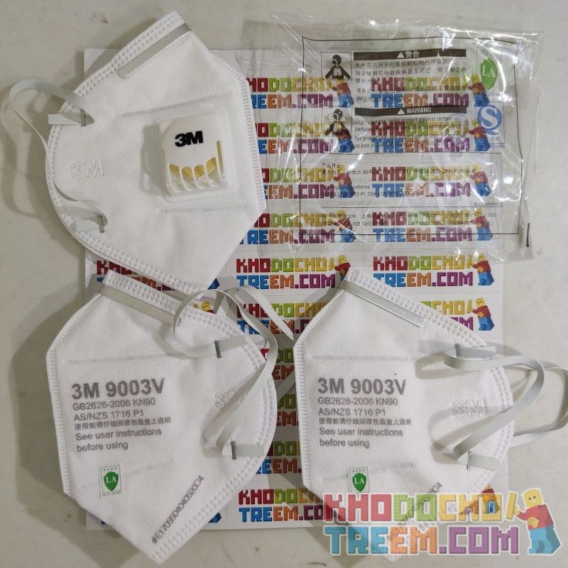 Khẩu trang trẻ em 3M 9003V KN90 lọc hơn 90% bụi siêu mịn PM2.5 có van thở