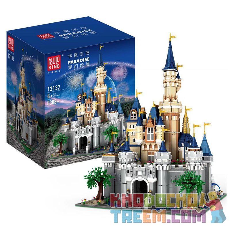 MouldKing 13132 Mould King 13132 non  LÂU ĐÀI DISNEY bộ đồ chơi xếp lắp ráp ghép mô hình Paradise Thiên Đường 8388 khối