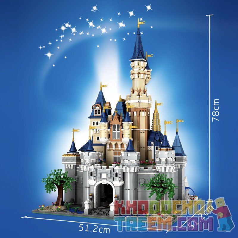 MouldKing 13132 Mould King 13132 non  LÂU ĐÀI DISNEY bộ đồ chơi xếp lắp ráp ghép mô hình Paradise Thiên Đường 8388 khối