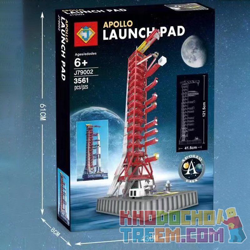 J BRAND J79002 79002 Xếp hình kiểu Lego IDEAS NASA Apollo Saturn V bệ ...