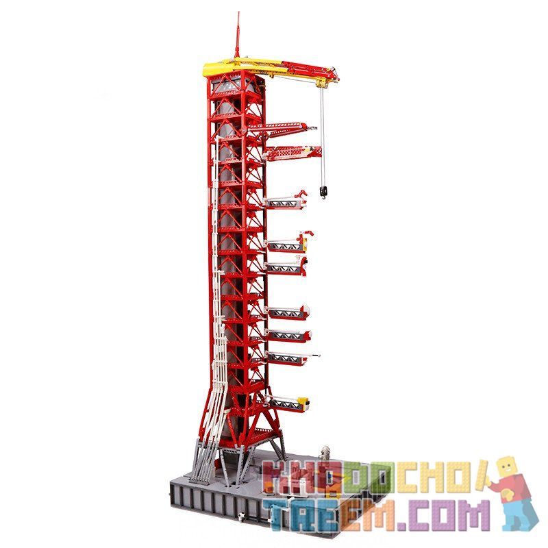 6693 J BRAND J79002 79002 MOC BLOCKS M10003 10003 MorkModel 031003 Mork Model 031003 non  BỆ PHÓNG APOLLO SATURN V bộ đồ chơi xếp lắp ráp ghép mô hình Ideas APOLLO SATURN V LAUNCH UMBILICAL TOWER Ý Tưởng 3561 khối