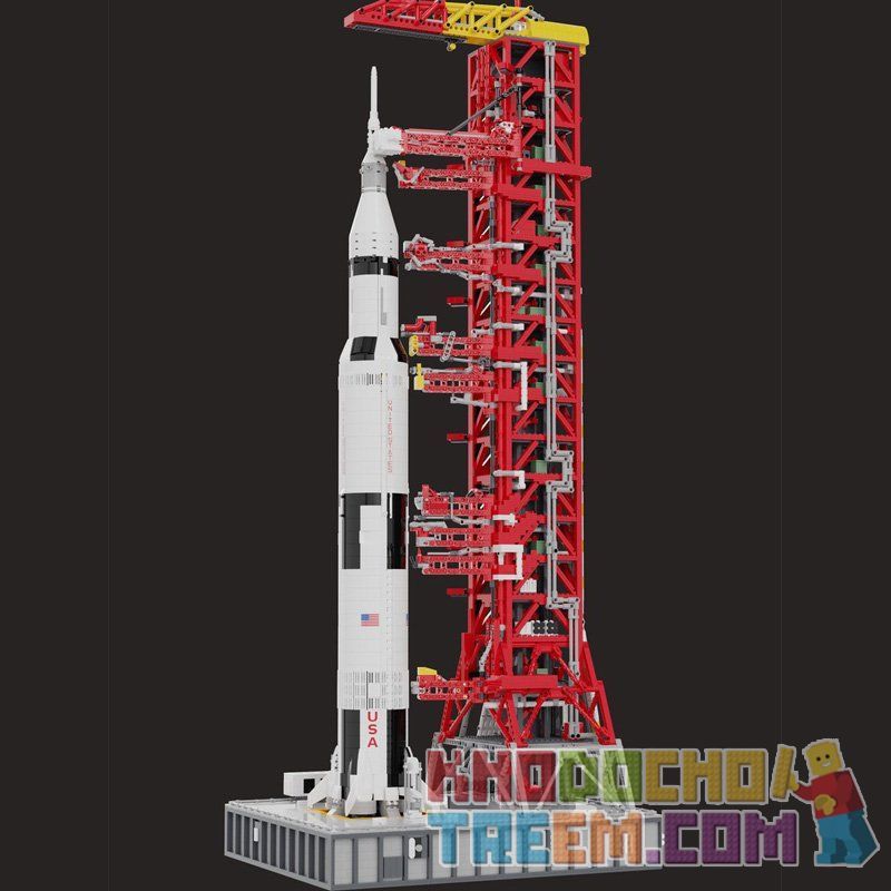 6693 J BRAND J79002 79002 MOC BLOCKS M10003 10003 MorkModel 031003 Mork Model 031003 non  BỆ PHÓNG APOLLO SATURN V bộ đồ chơi xếp lắp ráp ghép mô hình Ideas APOLLO SATURN V LAUNCH UMBILICAL TOWER Ý Tưởng 3561 khối