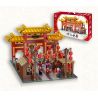 ZHUMO 12033 Xếp hình kiểu  SEASONAL Lunal Year Khung Cảnh Lễ Hội 1735 khối