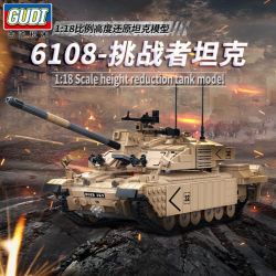 GUDI 6108 non  XE TĂNG CHIẾN ĐẤU CHỦ LỰC CỦA ANH tỷ lệ 1:28 bộ đồ chơi xếp lắp ráp ghép mô hình Creator CHALLENGER II BRITISH MAIN BATTLE TANK Sáng Tạo 1467 khối