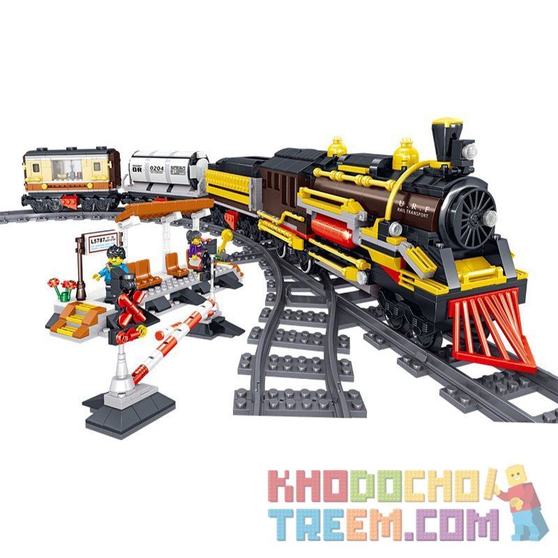 ZHEGAO QL0313 0313 non Lego TÀU HƠI NƯỚC bộ đồ chơi xếp lắp ráp ghép mô hình Trains Tàu Hỏa 1464 khối