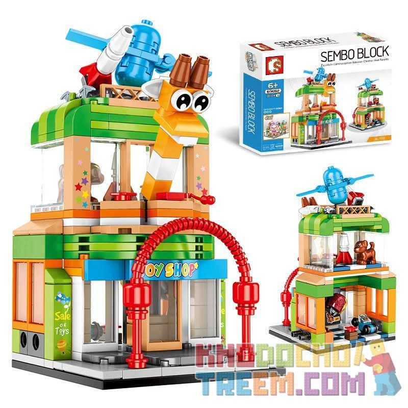 SEMBO 601051 601052 601053 601054 non  CỬA HÀNG CÀ PHÊ ĐỒ CHƠI ĐIỆN TỬ KẸO bộ đồ chơi xếp lắp ráp ghép mô hình Mini Modular SEMBO BLOCK Đường Phố Thu Nhỏ 1199 khối