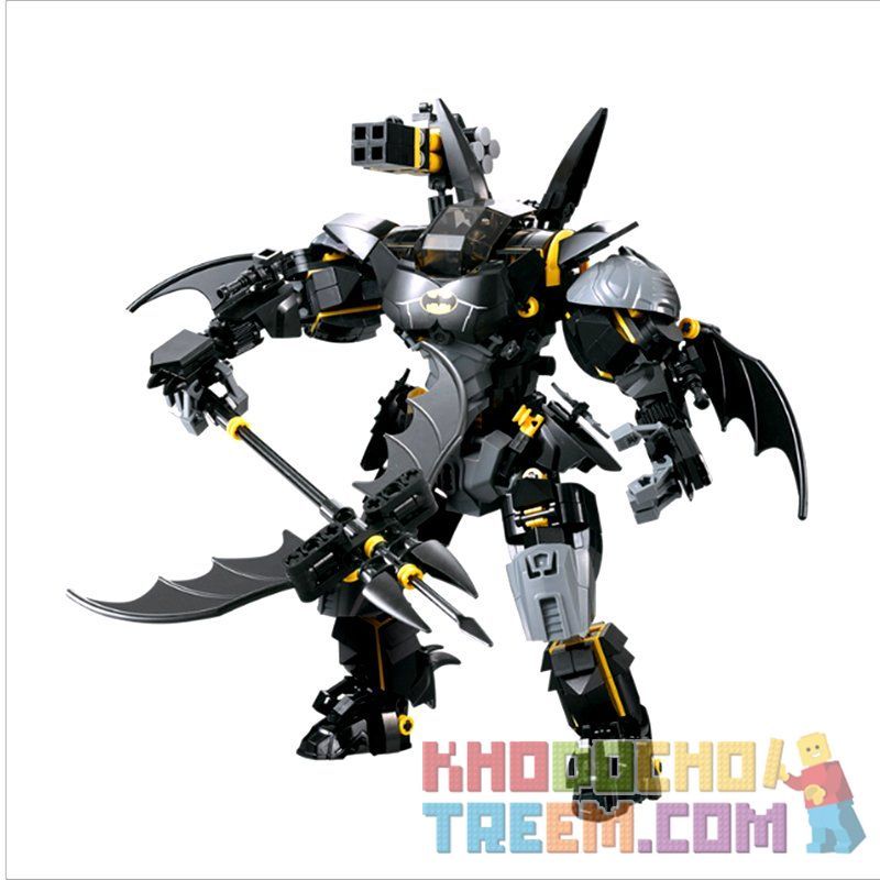 BRICK ELEMENT 19003 JISI 7143 non Lego NGƯỜI MÁY CỦA DƠI bộ đồ chơi xếp lắp ráp ghép mô hình Super Heroes SUPER HEROES BAT MECH Siêu Nhân Anh Hùng 1181 khối