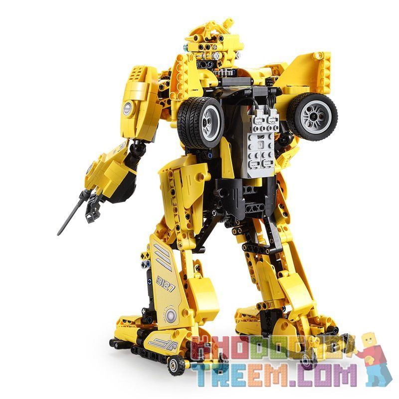 DOUBLEE CADA C51029 51029 non  NGƯỜI MÁY BIẾN HÌNH ĐIỀU KHIỂN TỪ XA bộ đồ chơi xếp lắp ráp ghép mô hình Transformers B127 BEEBOT Robot Đại Chiến Người Máy Biến Hình 1124 khối