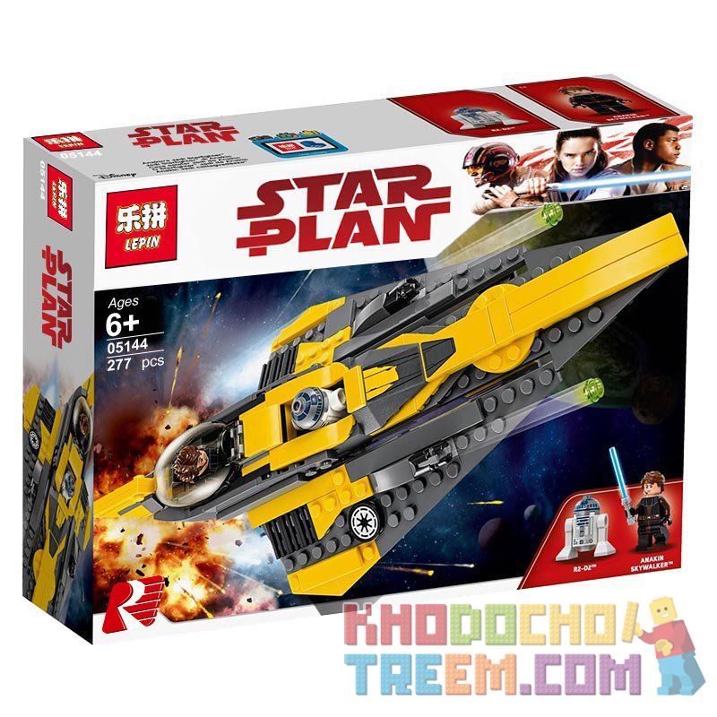 NOT Lego STAR WARS 75214 The Clone Wars Anakin's Jedi Starfighter , LEPIN 05144 Xếp hình Phi Thuyền Của Anakin 247 khối NOT Lego STAR WARS 75214 The Clone Wars Anakin's Jedi Starfighter , LEPIN 05144 Xếp hình Phi Thuyền Của Anakin 247 khối
