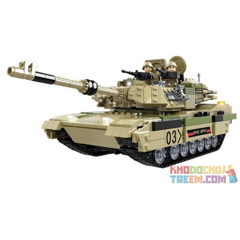 WOMA C0125 0125 non Lego XE TĂNG CHIẾN ĐẤU CHỦ LỰC ABRAMS M1A2 bộ đồ chơi xếp lắp ráp ghép mô hình Tank Battle WORLD TANKS M1A2 Xe Tăng Đối Đầu 1074 khối