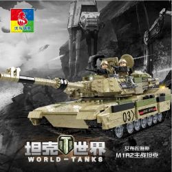 WOMA C0125 0125 non  XE TĂNG CHIẾN ĐẤU CHỦ LỰC ABRAMS M1A2 bộ đồ chơi xếp lắp ráp ghép mô hình Tank Battle WORLD TANKS M1A2 Xe Tăng Đối Đầu 1074 khối