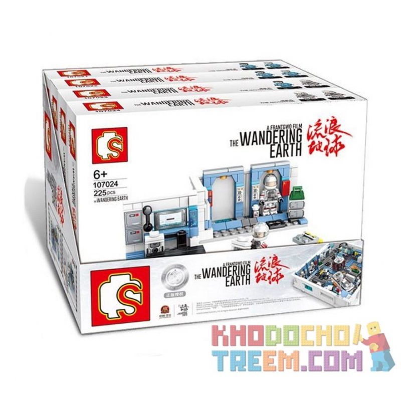 SEMBO 107021 107022 107023 107024 non  TRẠM VŨ TRỤ 4 TRONG 1 bộ đồ chơi xếp lắp ráp ghép mô hình The Wandering Earth THE WANDERING EARTH 4IN1 SPACE STATION Lưu Lạc Địa Cầu 1006 khối