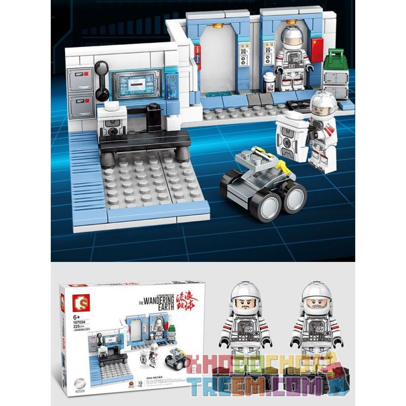SEMBO 107021 107022 107023 107024 non  TRẠM VŨ TRỤ 4 TRONG 1 bộ đồ chơi xếp lắp ráp ghép mô hình The Wandering Earth THE WANDERING EARTH 4IN1 SPACE STATION Lưu Lạc Địa Cầu 1006 khối