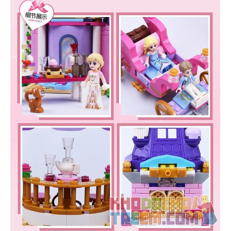 GUDI 9019 non  LÂU ĐÀI CỦA CÔNG CHÚA ALICE bộ đồ chơi xếp lắp ráp ghép mô hình Alice Princess ROYAL BALL 992 khối