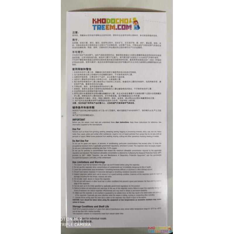 Khẩu trang 3M 9501V+ KN95 lọc hơn 95% bụi siêu mịn PM2.5 có van thở, đeo tai, chun vải mềm hơn 9501VT, chính hãng