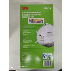 Khẩu trang 3M 9501V KN95 có đệm mũi lọc hơn 95% bụi siêu mịn PM2.5 có van thở, đeo tai, chính hãng nâng cấp của 9501VT Khẩu trang 3M 9501V KN95 có đệm mũi lọc hơn 95% bụi siêu mịn PM2.5 có van thở, đeo tai, chính hãng nâng cấp của 9501VT