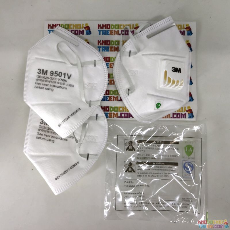 Khẩu trang 3M 9501V KN95 có đệm mũi lọc hơn 95% bụi siêu mịn PM2.5 có van thở, đeo tai, chính hãng nâng cấp của 9501VT Khẩu trang 3M 9501V KN95 có đệm mũi lọc hơn 95% bụi siêu mịn PM2.5 có van thở, đeo tai, chính hãng nâng cấp của 9501VT