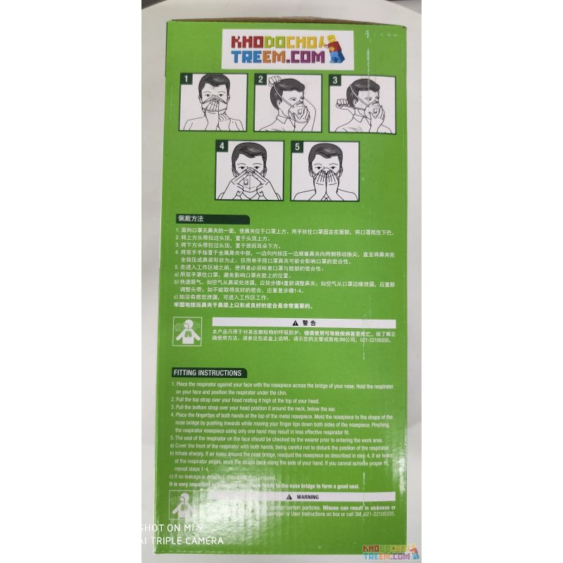 Khẩu trang 3M 9502V KN95 có đệm mũi lọc hơn 95% bụi siêu mịn PM2.5 có van thở, đeo đầu, chun tổng hợp, chính hãng nâng cấp của 9