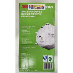 Khẩu trang 3M 9502V KN95 có đệm mũi lọc hơn 95% bụi siêu mịn PM2.5 có van thở, đeo đầu, chun tổng hợp, chính hãng nâng cấp của 9