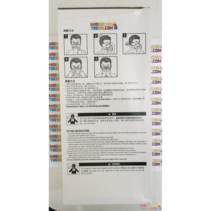 Khẩu trang 3M 9502V KN95 có đệm mũi lọc hơn 95% bụi siêu mịn PM2.5 có van thở, đeo đầu, chun tổng hợp, chính hãng nâng cấp của 9