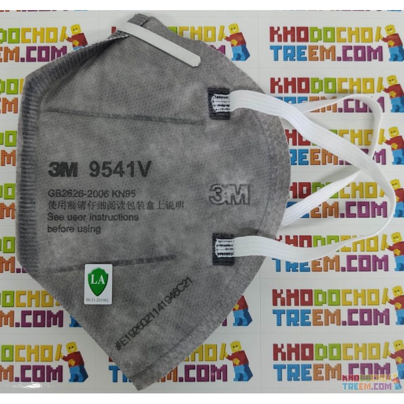 Khẩu trang 3M 9541V KN95 lọc hơn 95% bụi siêu mịn PM2.5 và độc với màng than hoạt tính đệm mũi van thở chun vải mềm chính hãng t