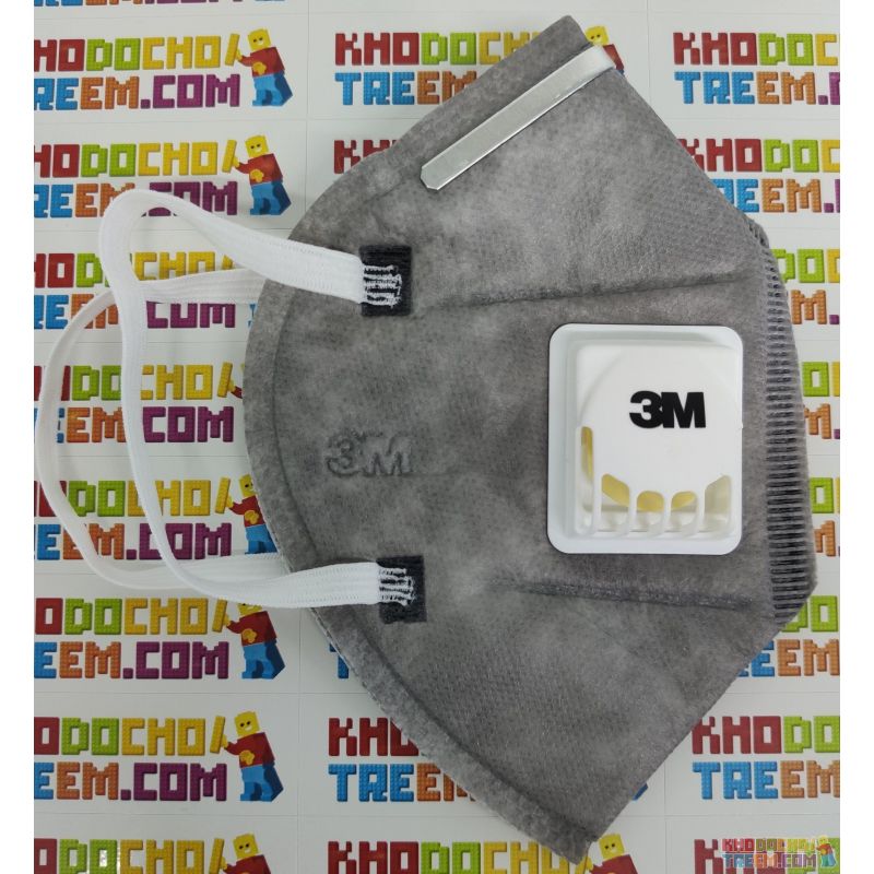 Khẩu trang 3M 9541V KN95 lọc hơn 95% bụi siêu mịn PM2.5 và độc với màng than hoạt tính đệm mũi van thở chun vải mềm chính hãng t