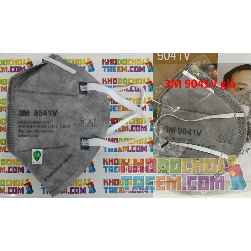Khẩu trang 3M 9541V KN95 lọc hơn 95% bụi siêu mịn PM2.5 và độc với màng than hoạt tính đệm mũi van thở chun vải mềm chính hãng t
