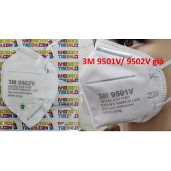 Khẩu trang 3M 9502V KN95 có đệm mũi lọc hơn 95% bụi siêu mịn PM2.5 có van thở, đeo đầu, chun tổng hợp, chính hãng nâng cấp của 9