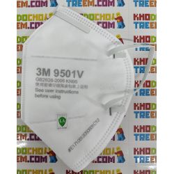 Khẩu trang 3M 9501V KN95 có đệm mũi lọc hơn 95% bụi siêu mịn PM2.5 có van thở, đeo tai, chính hãng nâng cấp của 9501VT Khẩu trang 3M 9501V KN95 có đệm mũi lọc hơn 95% bụi siêu mịn PM2.5 có van thở, đeo tai, chính hãng nâng cấp của 9501VT